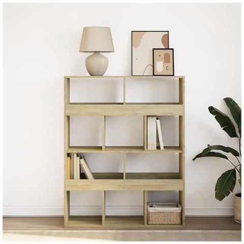 Libreria Rovere Sonoma 100x33x125,5 Cm In Legno Multistrato - Foto 3