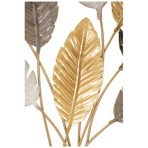 Decorazione In Metallo 3d Foglia 33 - Multicolore - Metallo - 73x6x93 Cm - Foto 2