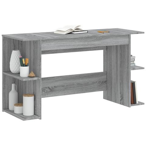 Lusso Casadino -  Scrivania Grigio Sonoma 140x50x75 Cm In Legno Multistrato - Foto 2