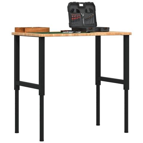 Banco Lavoro Marrone Chiaro 100x60x(71,5-98cm Legno di Rovere - Foto 2