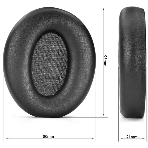 Cuscinetti Auricolari Di Ricambio Per Cuffie Beribes Wh305 - Pelle Proteica Nera - Foto 6