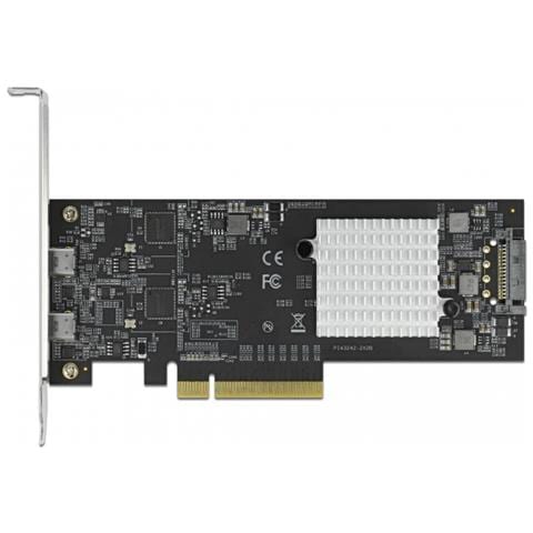 Scheda PCI Express x8 per 2 x SuperSpeed USB 20 Gbps (USB 3.2 Gen 2x2) USB Type-C femmina esterno Dual Channel - Fattore di forma a basso profilo - Foto 3