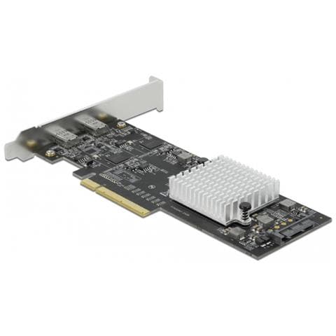 Scheda PCI Express x8 per 2 x SuperSpeed USB 20 Gbps (USB 3.2 Gen 2x2) USB Type-C femmina esterno Dual Channel - Fattore di forma a basso profilo - Foto 1