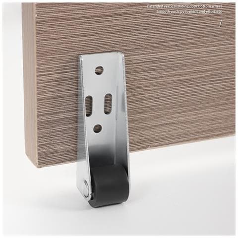 Set Di 4 Rotelle Nere Per Porte Scorrevoli A 4 Fori - Binario Verticale, Silenziose, Supporto Per Mobili - Foto 6