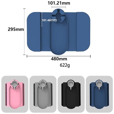 Vassoio Portabicchieri Blu In Silicone Per Bracciolo Divano - Antigoccia E Organizer - Foto 2
