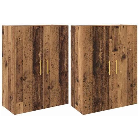 Armadi da Muro 2 pcs Legno vecchio 69.5 x 34 x 90 cm - Foto 1