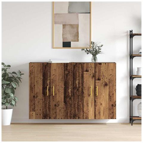 Armadi da Muro 2 pcs Legno vecchio 69.5 x 34 x 90 cm - Foto 2