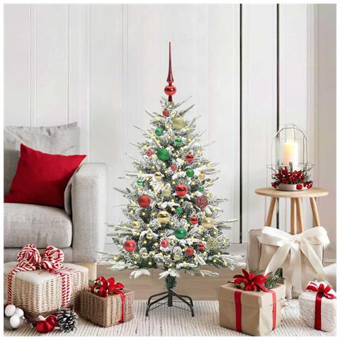 Albero di Natale artificiale preilluminato con set di palline - Foto 2