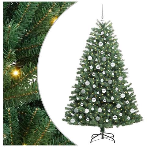 Albero di Natale Artificiale con Rami Pieghevoli Verde 180 cm - Foto 1