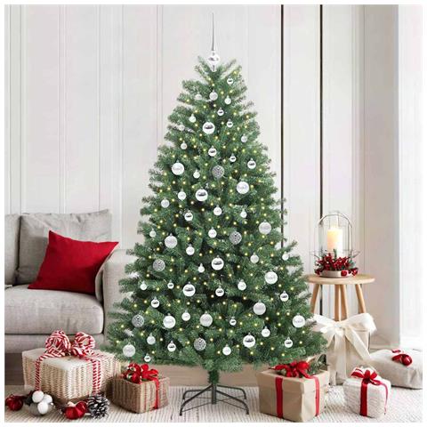 Albero di Natale Artificiale con Rami Pieghevoli Verde 180 cm - Foto 2