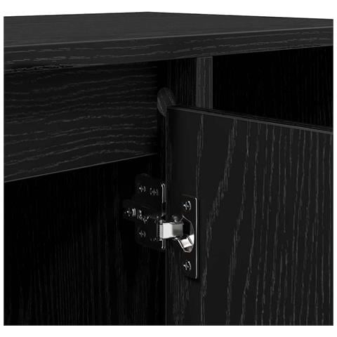Mobile TV Rovere Nero 100 x 35 x 55 cm Legno multistrato - Foto 9