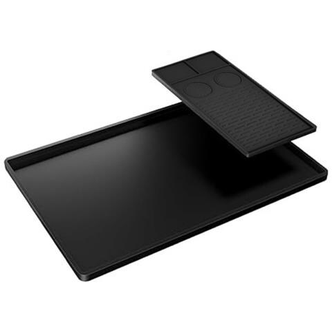 Tappetino In Silicone Per Macchina Da Caffè Con Vassoio - 61x40.5x1.1cm - 600g Black - Foto 1