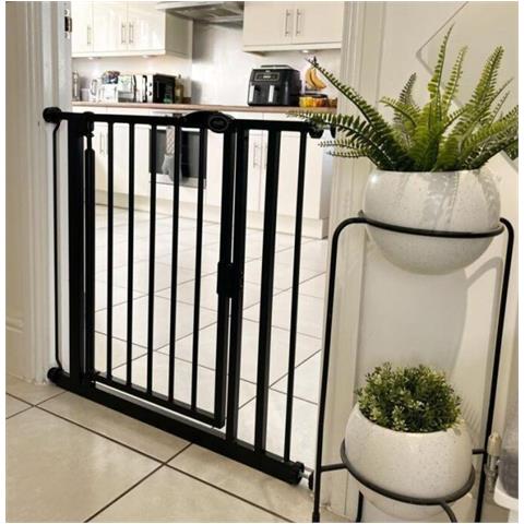 Bettacare Cancelletto Per Scale Con Chiusura Automatica, 75cm - 82cm, Nero Opaco - Foto 2