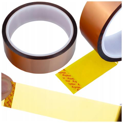 Nastro Kapton 40mm X 33m - Alta Resistenza Termica 240°c | Spessore 0,05mm, Adesivo Silicone | Per Elettronica E Industria - Foto 1