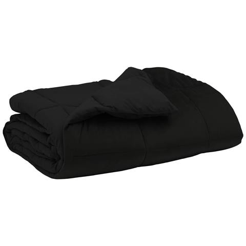 Piumone Completo Annuale Nero 240 x 260 cm Microfibra - Foto 1