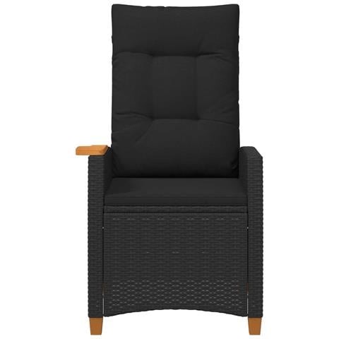 Poltrona reclinabile con tavolino Nero 62 x 64 x 112 cm - Foto 2