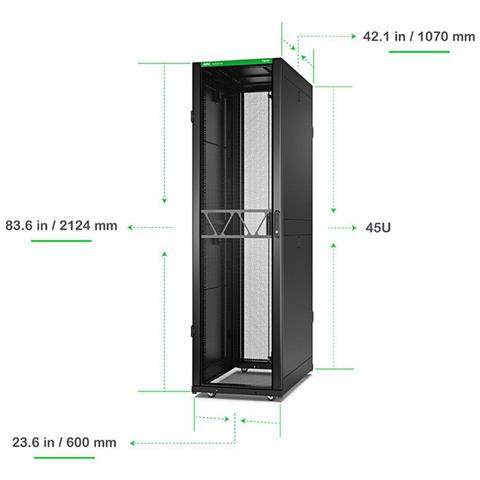 AR3105B2 rack 45U Rack indipendenti Nero - Foto 2