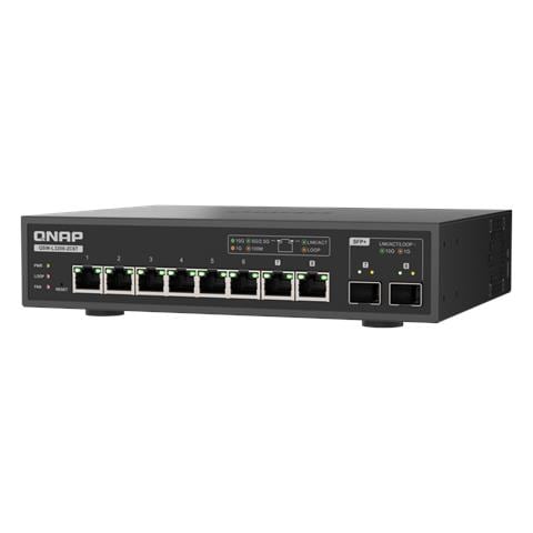 QSW-L3208-2C6T switch di rete Gestito L2 10G Ethernet (100/1000/10000) Desktop Nero - Foto 1