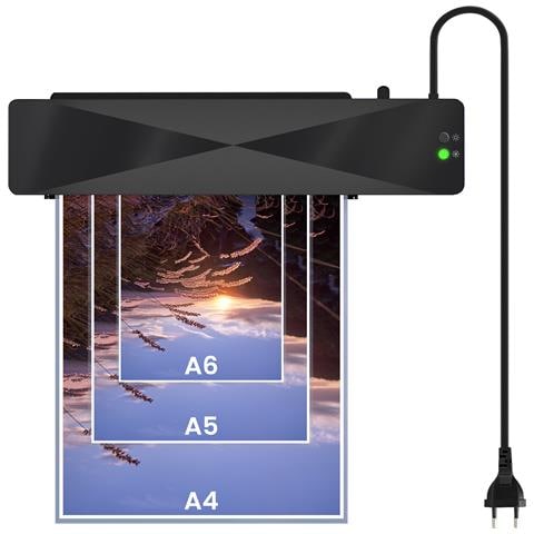 LR-01/B plastificatrice Laminatrice a freddo /caldo 320 mm /min Nero - Foto 7