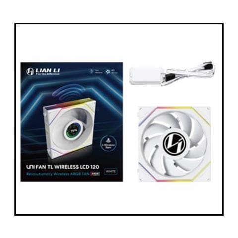 Uni Fan TL120 LCD Wireless Case per computer Ventilatore 12 cm Bianco 1 pz - Foto 5