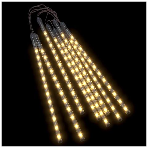 Luci Meteoriche 8 pz 30cm Bianco Caldo 192 LED Interni Esterni - Foto 1