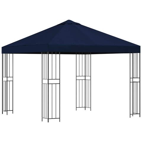 Gazebo 3 x 3 m Blu Poliestere e Acciaio 190 gsm - Foto 1