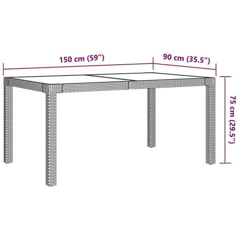 Set da Giardino 7 pz con Cuscini in Polyrattan Nero e Grigio - Foto 6