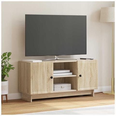 Mobile TV 102 x 34,5 x 50 cm Rovere Sonoma Legno ingegnerizzato - Foto 2
