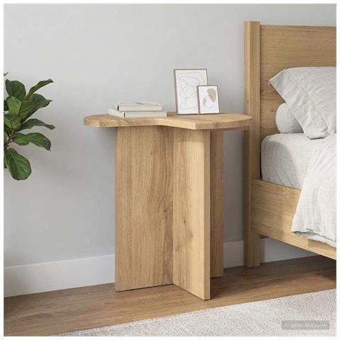 Tavolo laterale Rovere Artigianale Ø 39 x 38 cm - Foto 2
