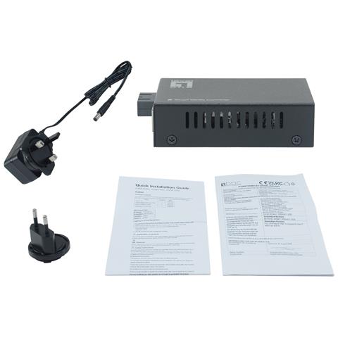 GVM-2001 convertitore multimediale di rete 1000 Mbit /s 850 nm Modalità multipla Nero - Foto 4