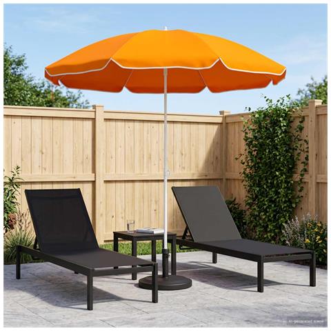 Ombrello da giardino 240 cm Poliestere 170T Arancione - Foto 2