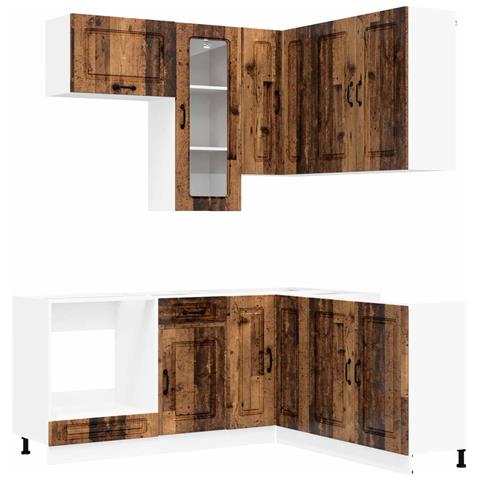 Unità Cucina KALMAR 8 pcs Legno antico Legno ingegnerizzato - Foto 1
