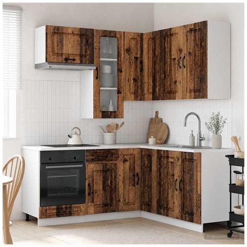 Unità Cucina KALMAR 8 pcs Legno antico Legno ingegnerizzato - Foto 2