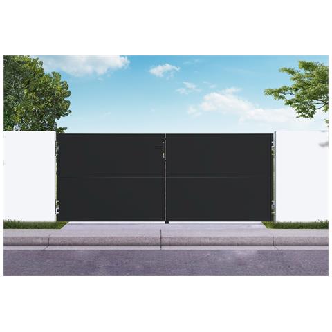 Cancello NALI in acciaio nero opaco, altezza 120 cm, 3 m. - Foto 1