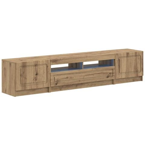 Mobile TV LED a 5 pezzi Rovere Artigianale Legno ingegnerizzato - Foto 1