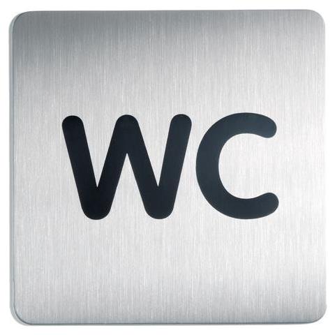 "pz. 1 Pittogramma Square "WC" argento metallizzato 495723 - Foto 2