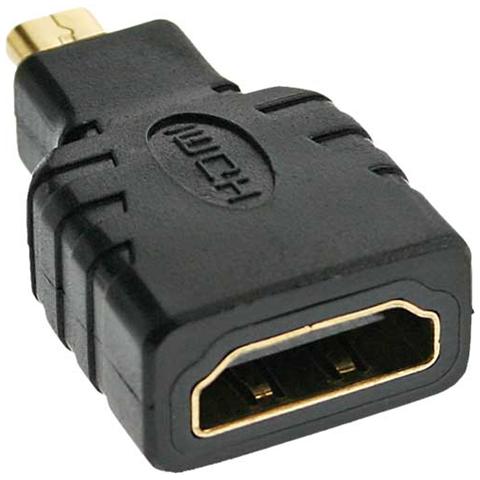 adattatore hdmi 19pin type-a femmina a hdmi micro type-d maschio, pin dorati - Foto 1
