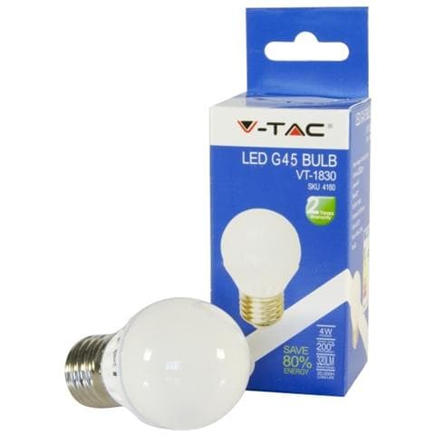 Lampadina a sfera a LED 230V E27 4 W Luce Fredda 6000K - Foto 1