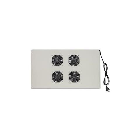 MODULO 4 VENTOLE A SOFFITTO COLORE GRIGIO PER ARMADI 22/42U PROFONDI 1000 - Foto 1