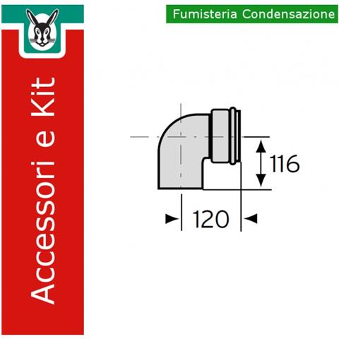 303263 Kit Curva 90', Diametro 80 - Foto 1