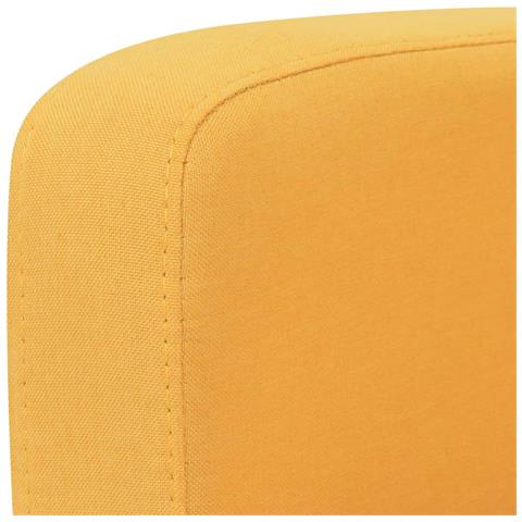 Divano A 2 Posti 135x65x76 Cm Giallo - Foto 2