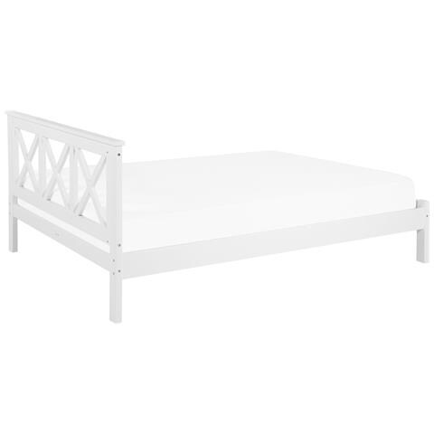 Letto Doppio In Legno Bianco 140x200cm Tannay - Foto 23