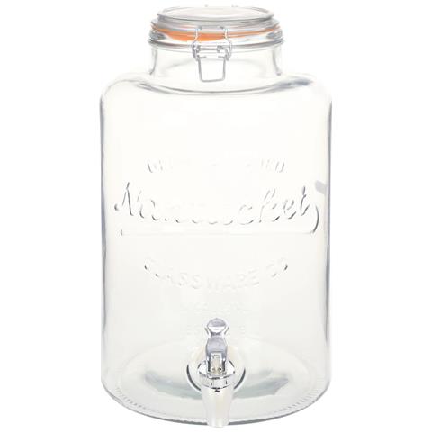 Distributore D'acqua Xxl Con Rubinetto Trasparente 8 L Vetro - Foto 1