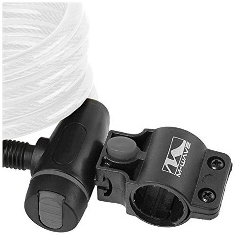M Wave S 10.18 - Lucchetto A Spirale, Bianco, One Size - Foto 3