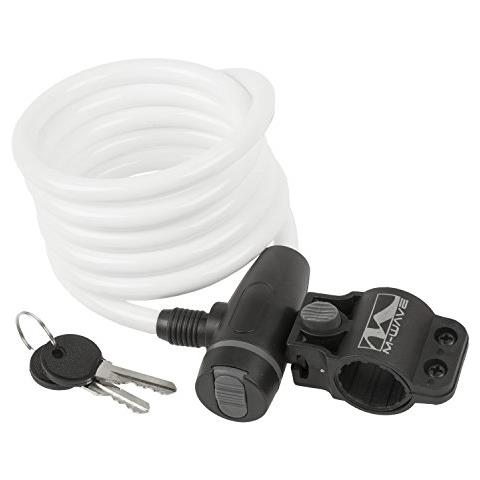 M Wave S 10.18 - Lucchetto A Spirale, Bianco, One Size - Foto 1