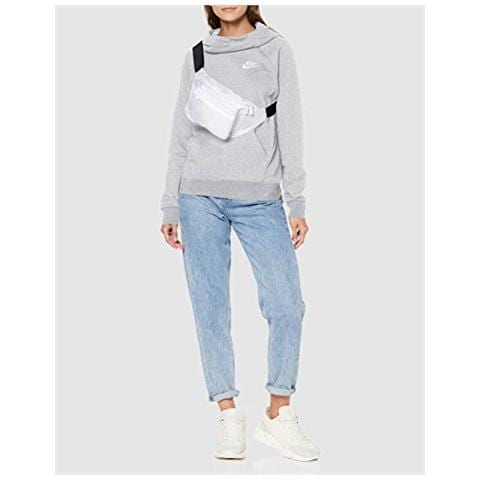 W Nsw Essntl Fnl Po Flc Maglia Manica Lungadonnagrigios - Foto 2