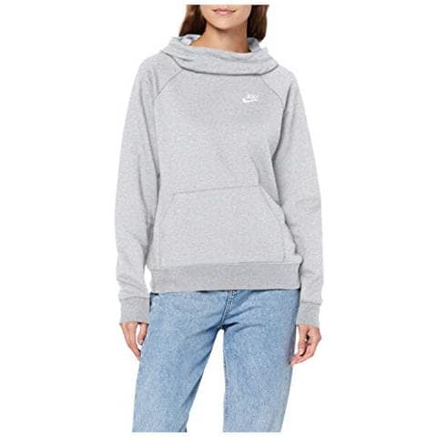 W Nsw Essntl Fnl Po Flc Maglia Manica Lungadonnagrigios - Foto 1