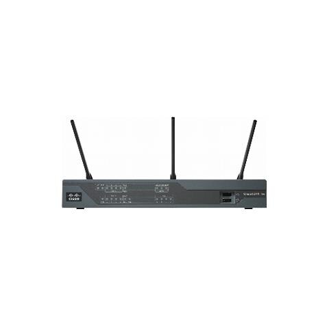 Servizi router wireless integrati Cisco 892W - IEEE 802.11n - ISM band - Banda UNII - 54 Mbps Velocità wireless - 8 x Porta di rete - 2 x Porta banda larga - USB - Foto 1