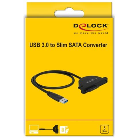 64048 cavo di interfaccia e adattatore USB 3.0 Type-A Slim SATA Nero - Foto 3