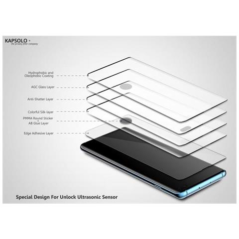 Tempered Glass Screen Protection, Curved, Ultimate, Microbial Samsung Galaxy Note20 Ultra 5g - Foto 1
